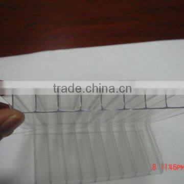 clear Twin-wall hollow polycarbonate sheet