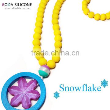 Chian Manufacturer teething pendant silicone necklace