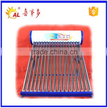 High efficiency solar water heater homeuse with unpressurized water tank