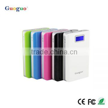 1A& 2.1A output 12000mah power bank with Ddigital LCD