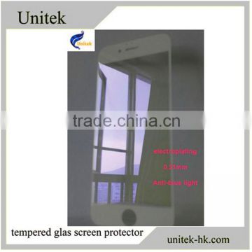 0.21mm tempered glass film for iphone 5/5s, Gorilla glass, anti-blue light