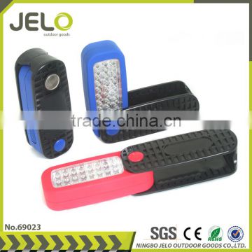 Ningbo JELO Super Bright 24LED Folding Work Light With Hook Magnet Rubber Soft Touch