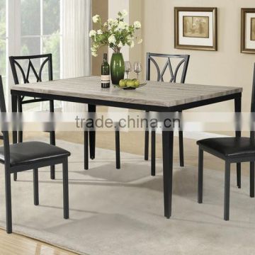High quality metal stainless steel dining table and chair sets