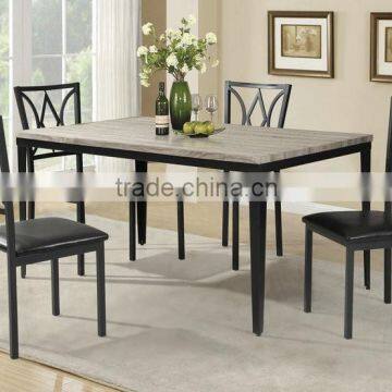 High quality metal stainless steel dining table and chair sets