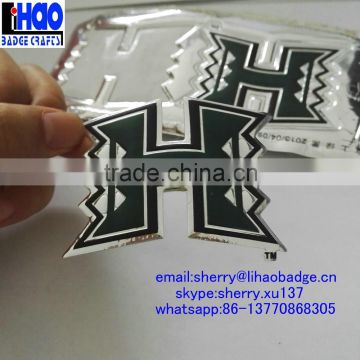 3D soft label PVC car label chrome custom car sticker,Metallic logo sticker