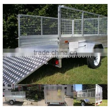 Hot dipped galvanized box trailer with Aluminium Ramp
