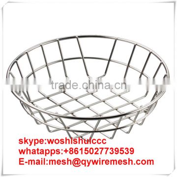 Moden Europe Design Chrome wire fruit basket with banana holder