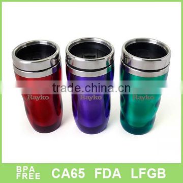 paper insert clear plastic and travel stainless mug