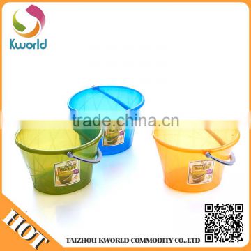 2017 Hot Selling colorful Plastic Water Bucket ,plastic bucket with handle