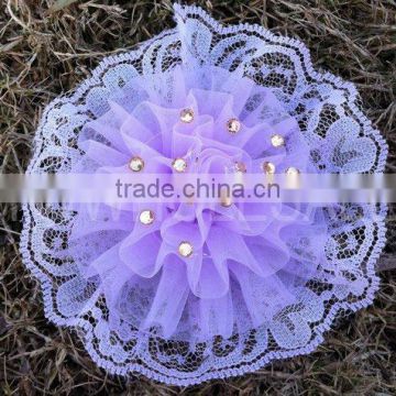posh petti lavender lace and silk flowers for sale