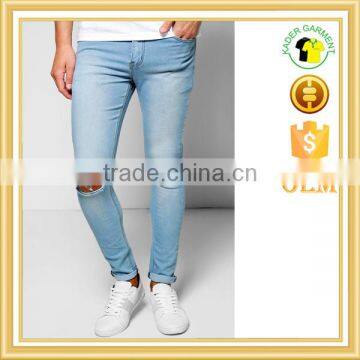 popular washed jeans pale blue jeans high quality jeans trousers