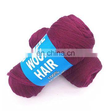 100% Acrylic Hand & Machine Knitting Brazil wool hair Yarn for African Synthetic Braiding Hair threading cheap price 80g/roll