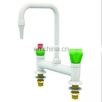Bench Mounted Solid Brass 3 Way Laboratory Water Tap / Lab Faucet
