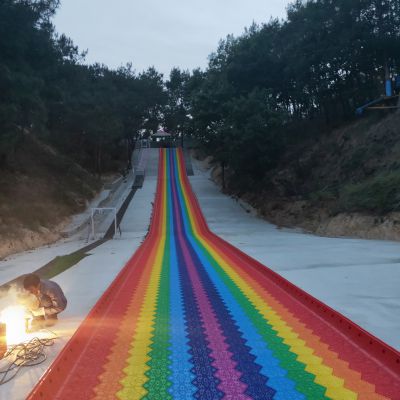 Rainbow Snow Slip Slide Children Rainbow Slide Artificial Dry Rainbow Slide For Fun  For Outdoor Playground