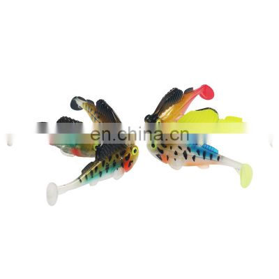 70mm Jig head soft plastic bass fishing lure silicone lure vibration