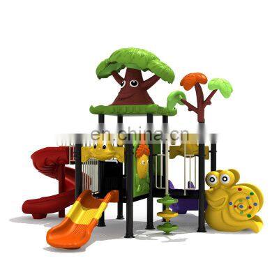 Children playland plastic slide outdoor play equipment for kindergarten