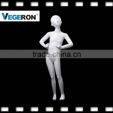 hot sell window display fiberglass kids mannequin abstract mannequin with sculptured hair