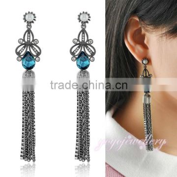 Wholesale light weight gold dubai gold jewelry crystal earring