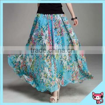 Color Flowers Ladies Fashion Lace Skirts 2015