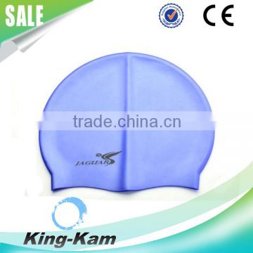 Colorful Silicone Swim Cap For Men Women / Keep Hair Dry Waterproof Swimming Caps