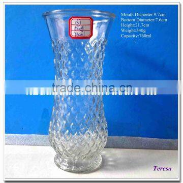 wholesale clear glass vase for flower