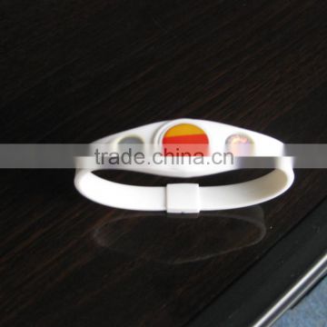 flag sticker silicone bracelets silicon wrist band good quality