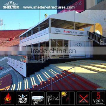 Large aluminum alloy Double decker marquee tents in USA Two-storey tent for sports