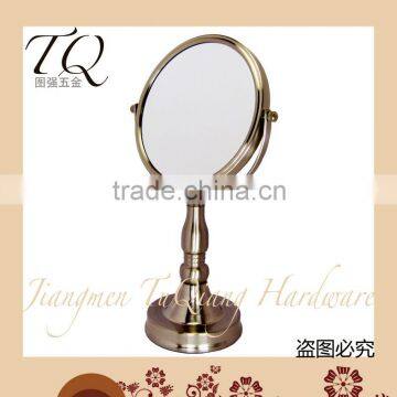 Double sided satin nickel makeup mirror