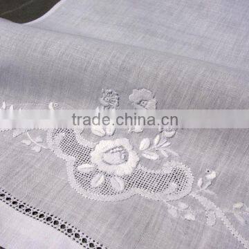 hand embroidery Linen tea towel