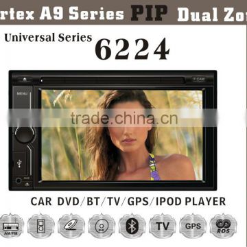 6224 6.2inch HD 1080P BT TV GPS IPOD car dvd player with gps