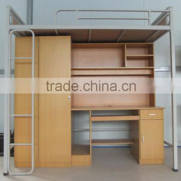 Heavy duty metal dormitory bunk bed