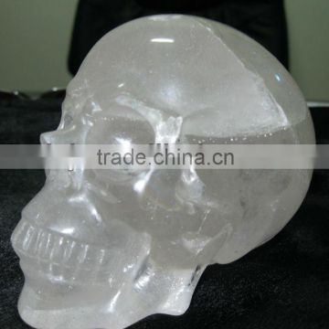 Natural Rock Clear Quartz Crystal Skull