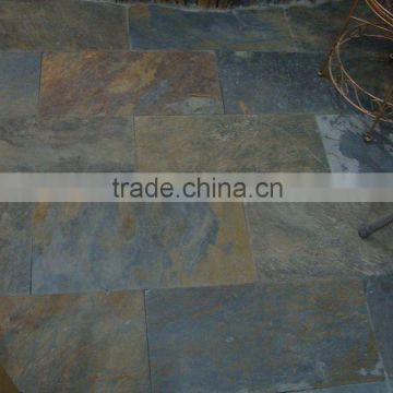 30*60CM natural split surface finishing rusty stone slate flooring at price