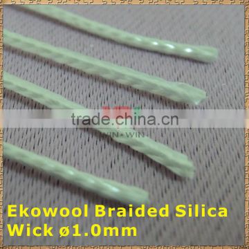 Most Popular Fibreglass silica Candle wicks 1.0mm Braided Silica Cord for many E-Cigarettes Atomizer