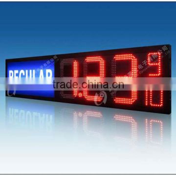 green outdoor led gas price station display