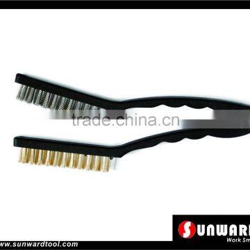 2PC 9' Plastic Handle Wire Brush Set