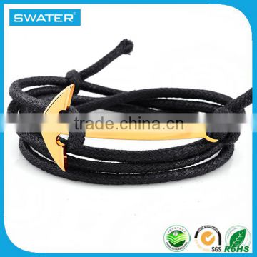 High Quality Anchor Rope Bracelet With Stainless Steel Anchor