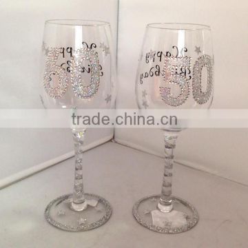new design clear glass wine glass