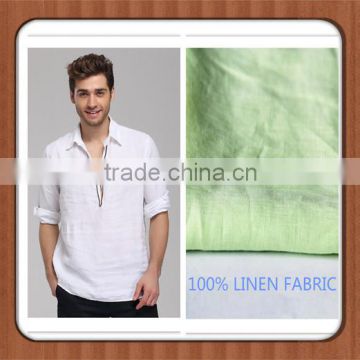 100 linen fabric for men linen shirts