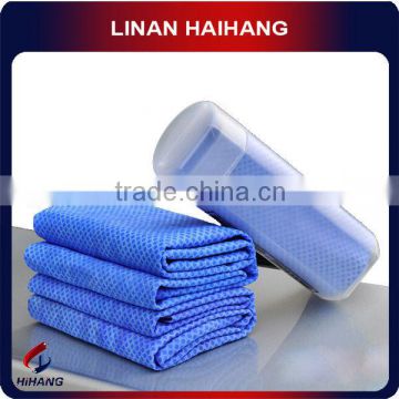 China manufacturer pva composite embossed logo synthetic chamois cool sports towel