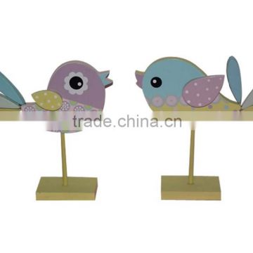 Easter Wooden bird on topdesk for home decoration