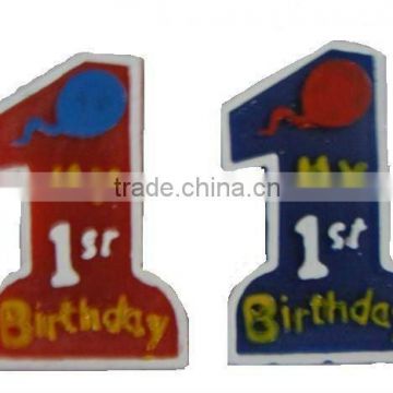 Wholesale My 1st Birthday Molded Candle/ KIDS THEMED CANDLES/CAKE DECORATIONS