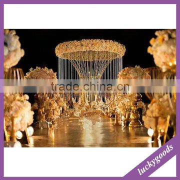 huge gold metal flowerpot stands wedding stage decoration metal stand