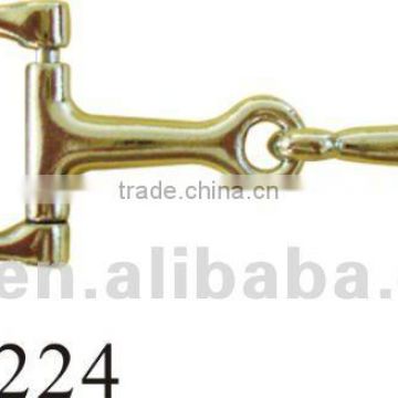 classic comfortable D style brass plating snaffle