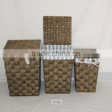 Seagrass +Rush Mixed Woven Big S/3 Storage Basket