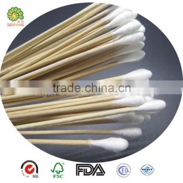 2015 wholesale single sided wooden stick cotton swab