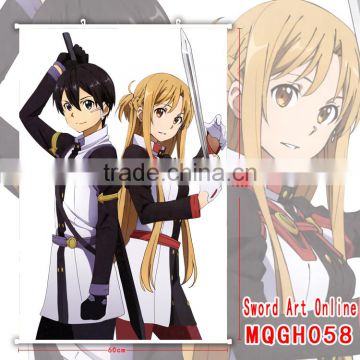 Fancy Game Hot Sales Sword Art Online Japanese Anime Wallscrolls 60*90CM