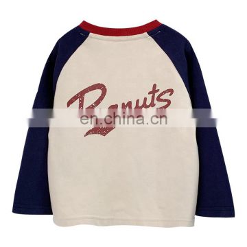 6514 New design baby t shirt girls custom printing  long sleeve t shirt
