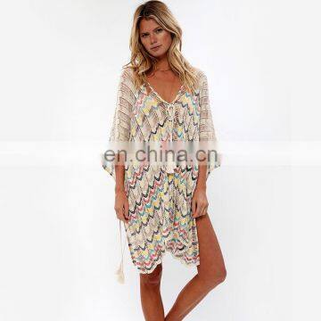 Plus size Knit Beach Cover up Pareo Beach Swimsuit Cover up Sarong Robe Plage Bikini cover up Swimwear Beach Tunic Cover-up