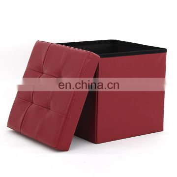 RTS velvet fabric square folding living storage furniture pieces   folding stool cube ottoman